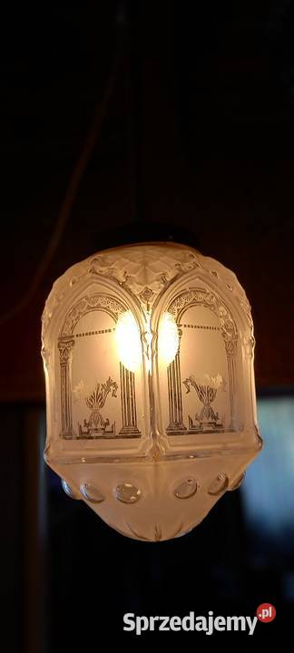 Lampa wisząca dekoracyjnie trawione szkło