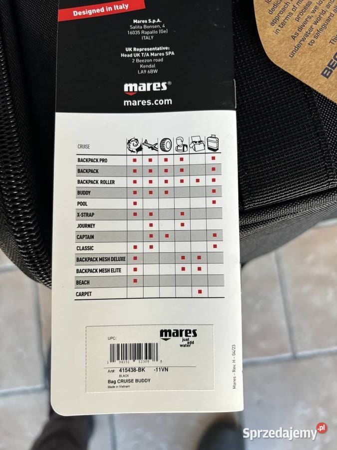 Torba Mares na sprzęt nurkowy Bag Cruise Budy Nurkowanie Bytom