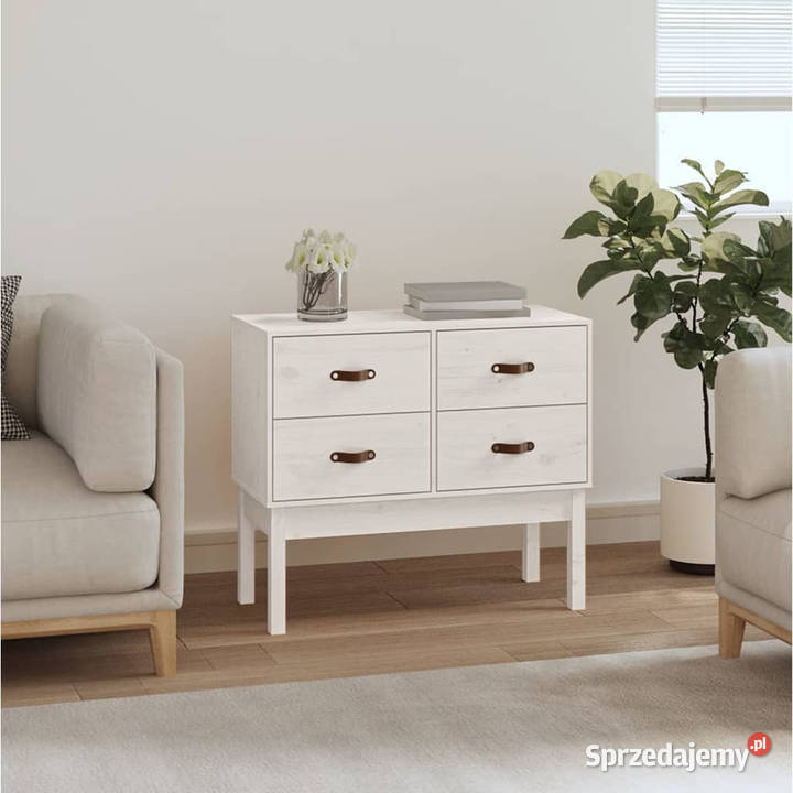 Komoda biały 90x40x78 lite drewno sosnowe Warszawa