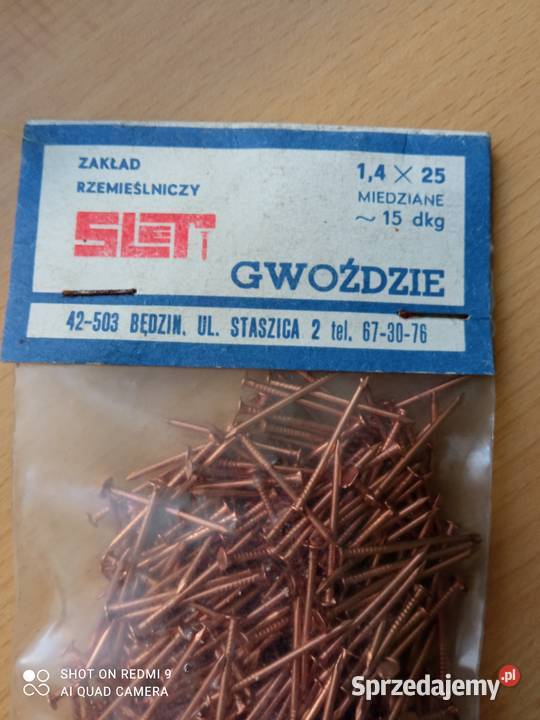 Miedziane gwoździe stolarskie Gorzów Wielkopolski