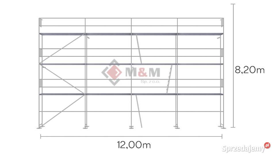 Nowy zestaw rusztowania 100m2 podesty stalowe 3m sprzedam