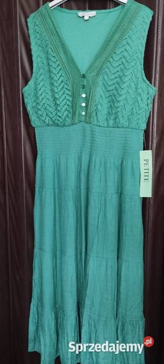 Sukienka letnia zielona długa efektowna z USA Wrocław