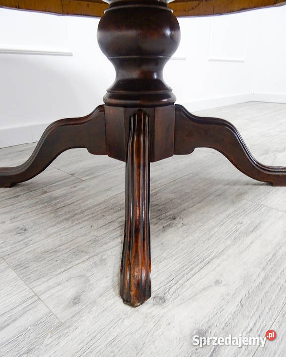 Stylowa ŁAWA orzechowa do salonu Okrągła Ława wielkopolskie Kalisz