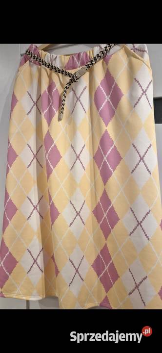 Made In Italy Spódnica Romby Żółta 95viskoza Poznań
