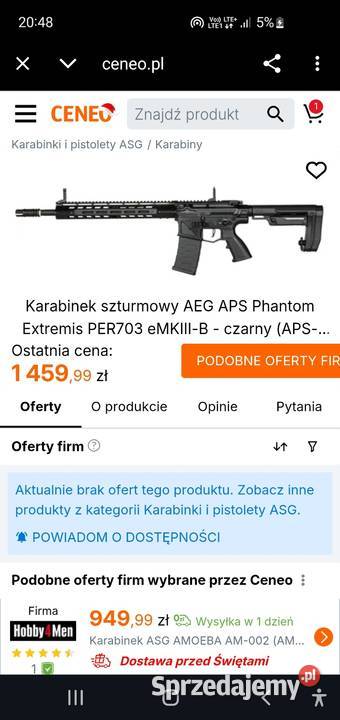 Phantom Extremis Rifle MK5 SDU20 Chips black APS Sport i Wypoczynek Gdańsk