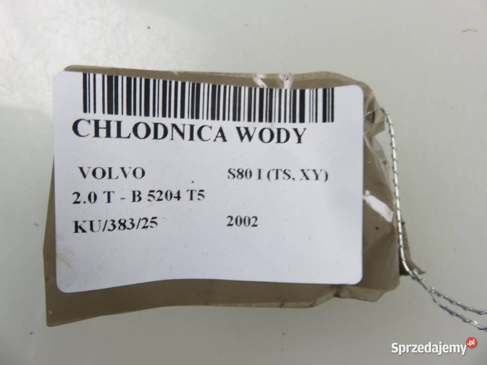 CHŁODNICA WODY VOLVO S80 I 20 T B 5204 T5