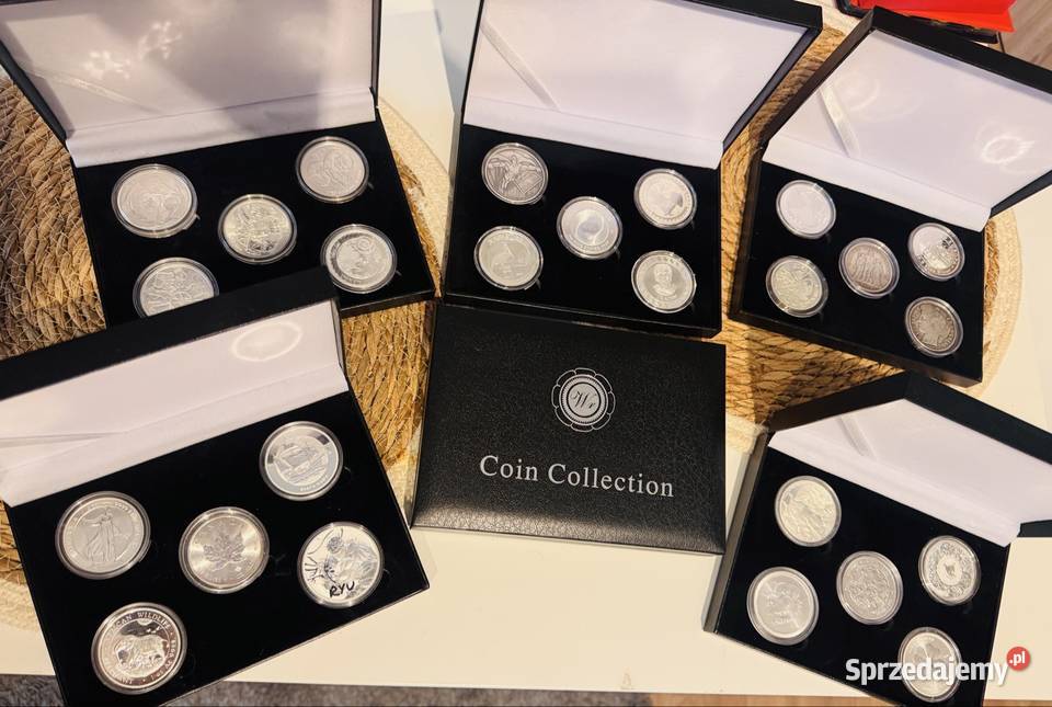 Monety 5 x 1oz 1555g czystego srebra na prezent Mińsk Mazowiecki