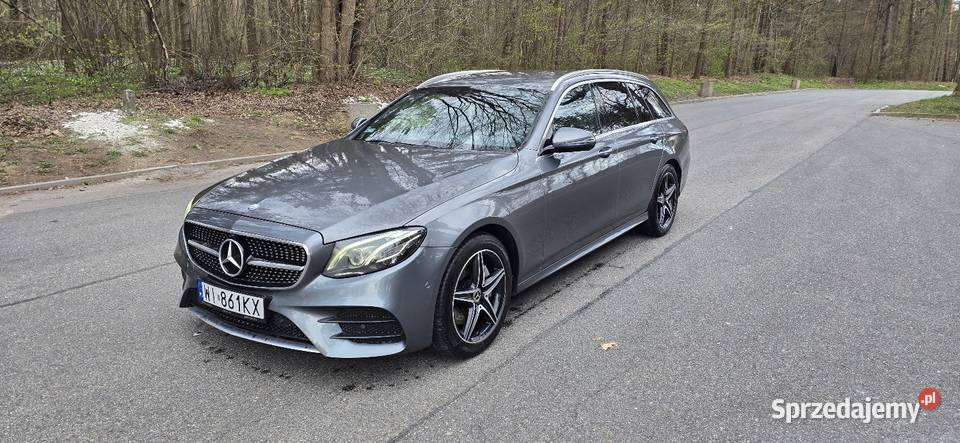 Mercedes E220d s213 AMG Line salon polska szary
