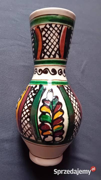Ręcznie malowany dzbanek ceramika ludowa Korond Koźminek