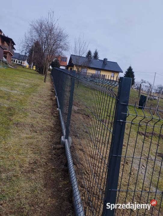 Ogrodzenie Panelowe z Montażem 115 metr Bieżący Siatki i panele małopolskie Ciężkowice