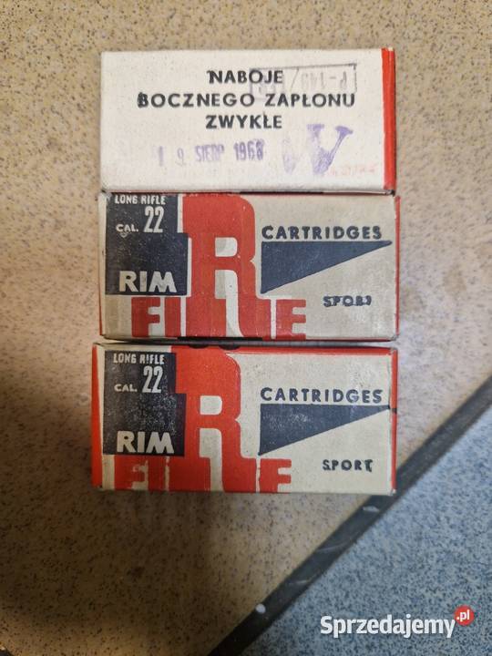 Naboje bocznego zapłonu cal22 1968 Dąbrowa Górnicza