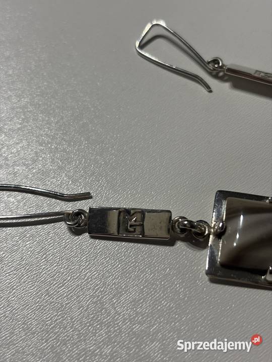 Kolczyki Krzemień pasiasty Ambermoda srebro Bydgoszcz