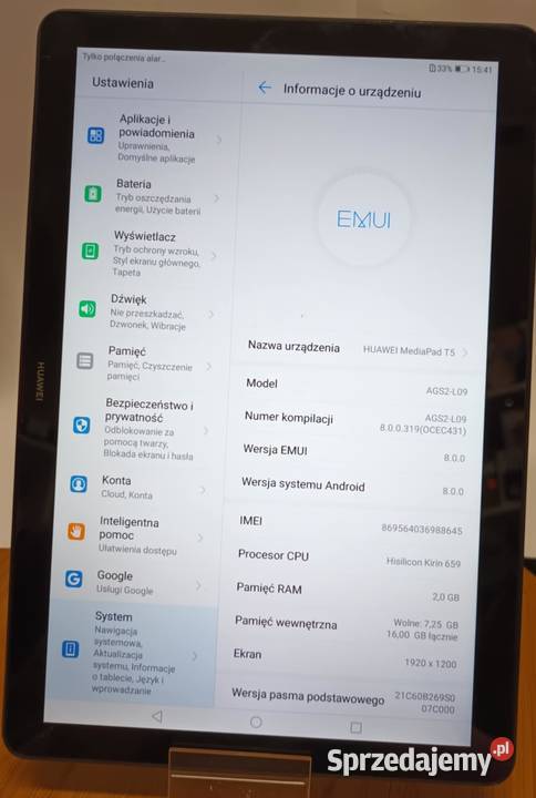 TABLET HUAWEI MEDIAPAD T5 Huawei Tablety i palmtopy Łódź