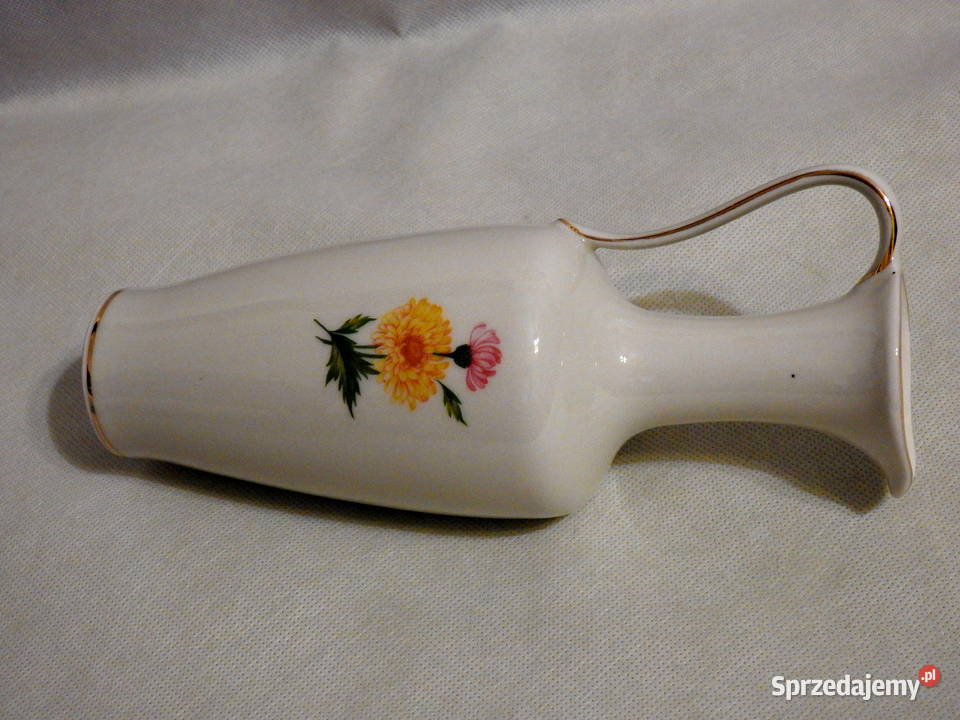 Piękny porcelanowy wazon sygnowany niemiecki kujawsko-pomorskie