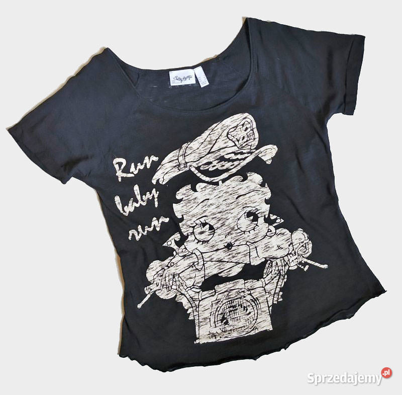 MANGO jeans Betty Boop bluzka Tshirt czarny Gdańsk