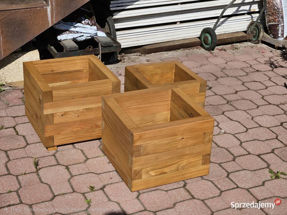 Donice drewniane duże solidne impregnowane Suchedniów sprzedam