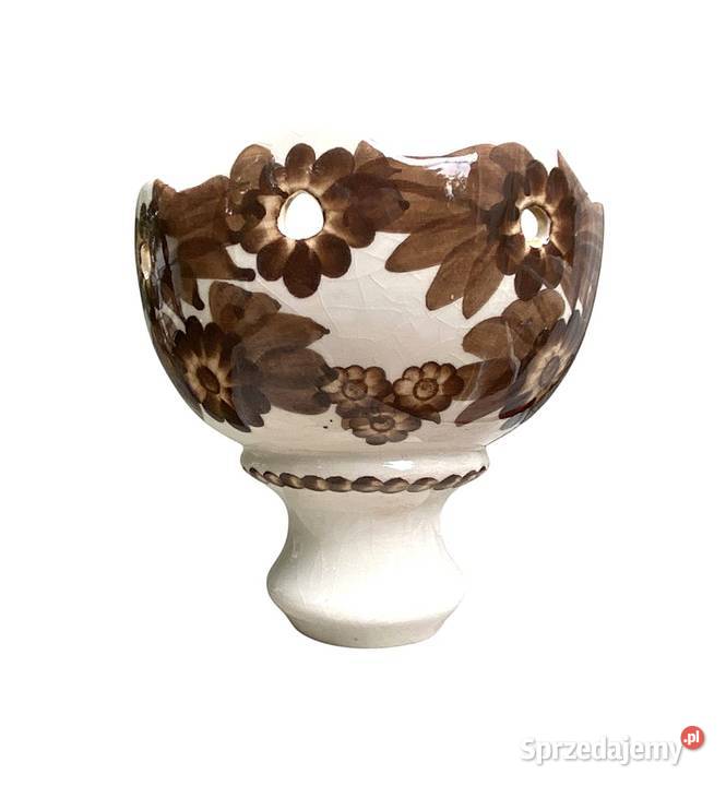 Vintage ceramiczny klosz lampy motywy kwiatowe Warszawa