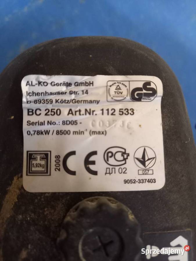 Kosa podkaszarka Alko Alko BC250 sprawna Lublin