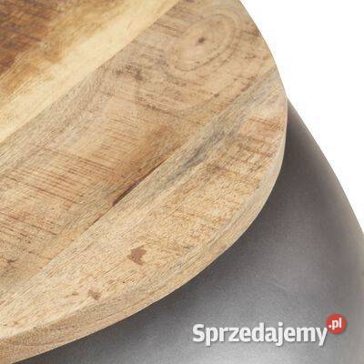 Stolik kawowy szary 68 x 68 x 30 lite drewno Warszawa