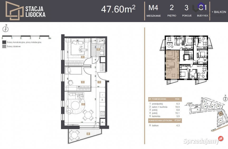 Mieszkanie do sprzedania 476m2 3 pokojowe Katowice