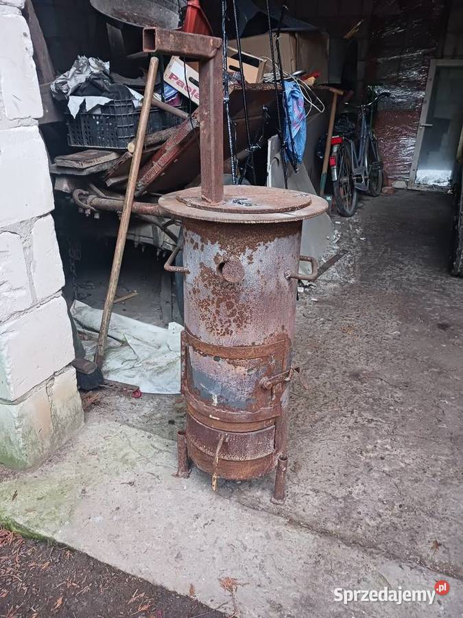 Piecyk koza garażowy z grubej stali Piece wolnostojące Łukawa