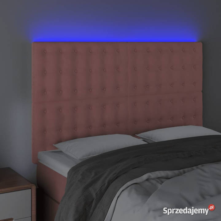 Zagłówek do łóżka z LED różowy 144x5x118128 Warszawa