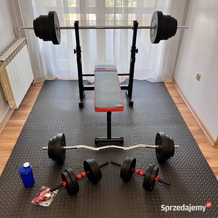 Zestaw Do Ćwiczeń 126 Siłownia Ławeczka Hantle Warszawa