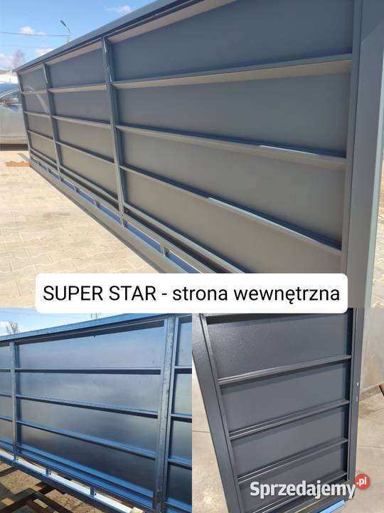 Brama przesuwna panelowa pełna 4 m SUPER STAR