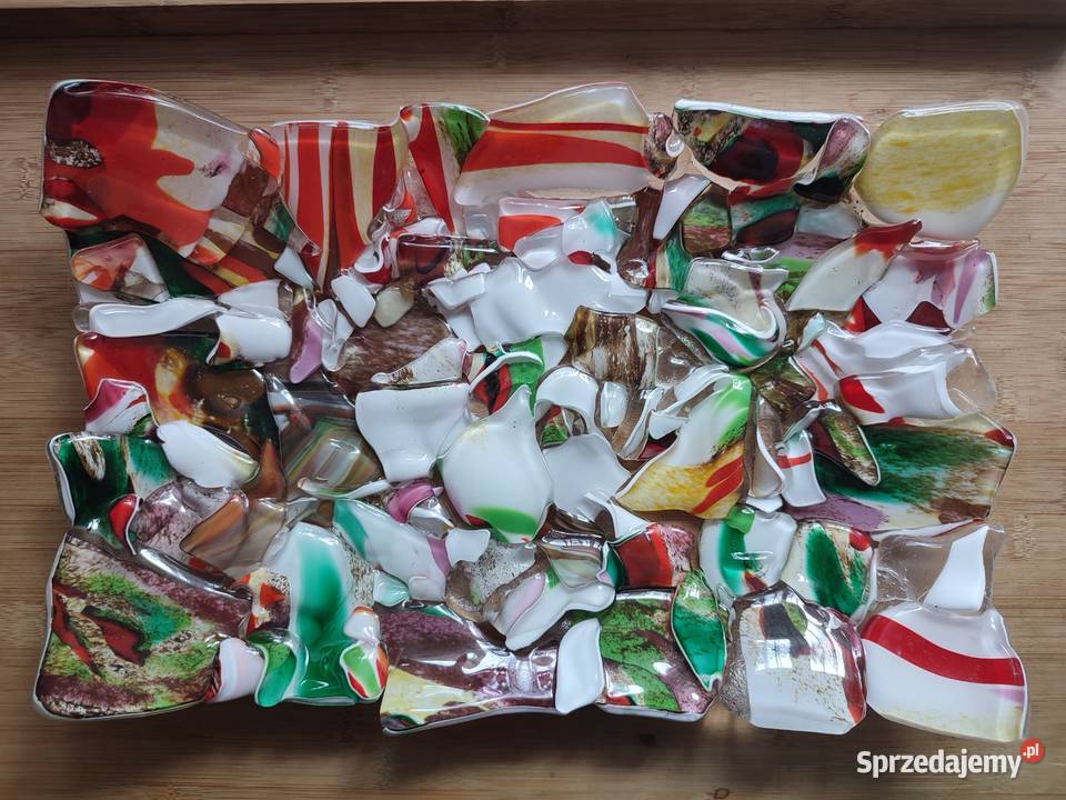 Szklana patera na owoce styl Murano Warszawa