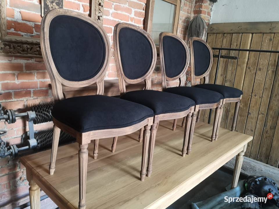 Oryginalne krzesła medaliony Ludwik XVI Łódź