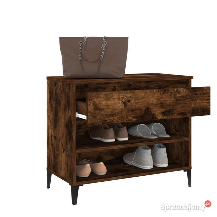 Półka na buty przydymiony dąb 70x36x60 WM819769