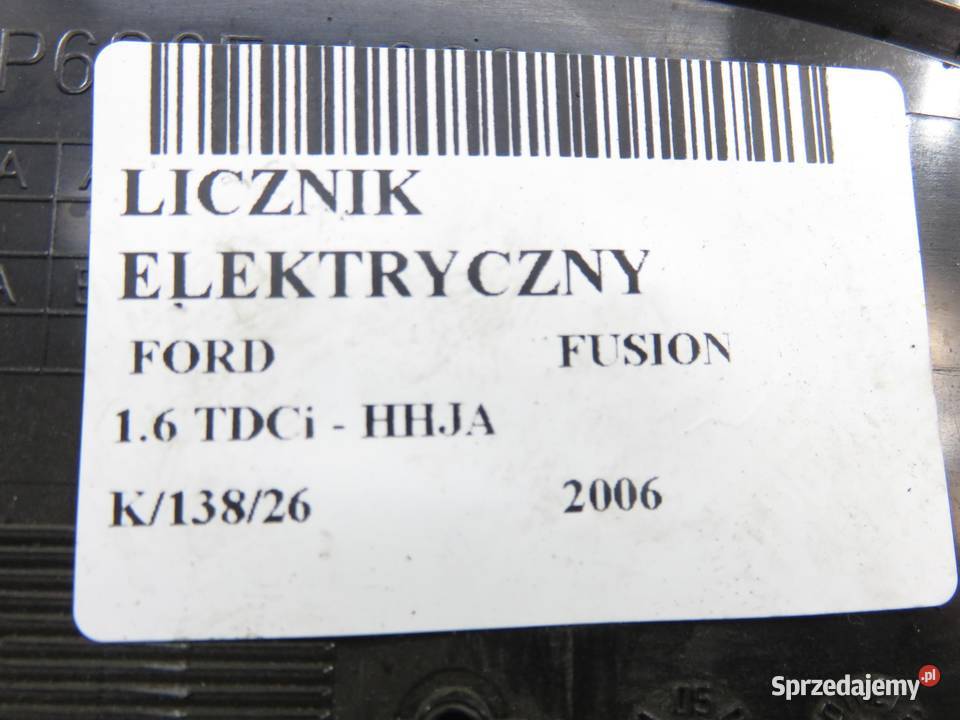 LICZNIK FORD FUSION 16 TDCi HHJA 6S6T10849GC sprzedam