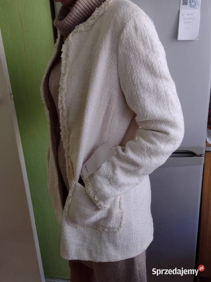 40L ZARAEkskluzywny biały płaszcz z Kraków