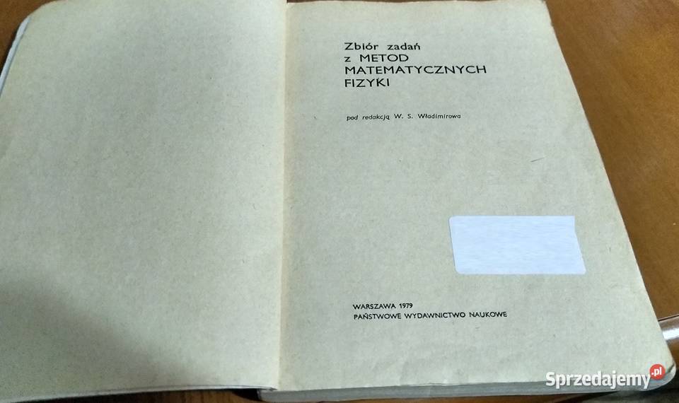 Zbiór zadań z metod matematycznych fizyki Kultura i Rozrywka Gdańsk sprzedam