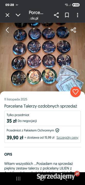 SPRZEDAM PORCELANĘ TALERZE RECZNIE MALOWANYCH Żary