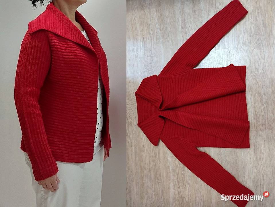 Sweterek blezer czerwony S 36 MACKAYS Warszawa