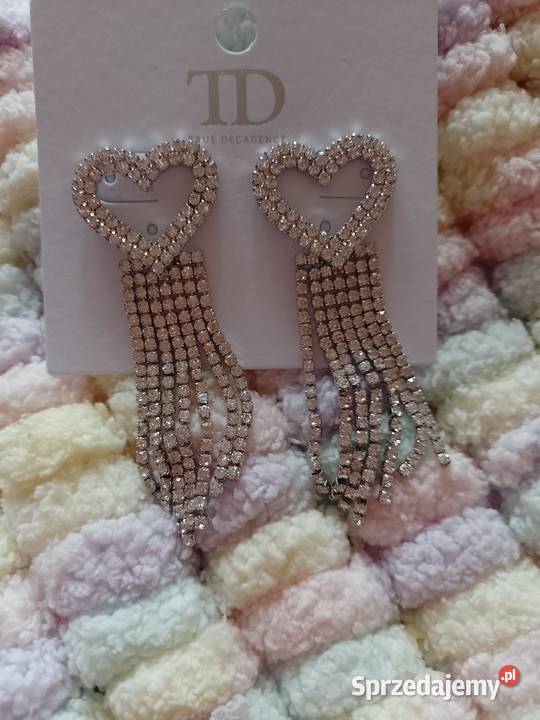 Długie Bogato zdobione kolczyki ślubne z małopolskie Kraków