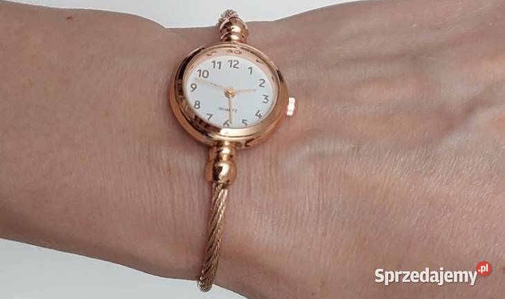 Piękny zegarek ZŁOTY bransoletka damska stal Gliwice