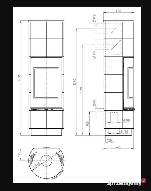 Kominek Thorma Delia Standard Kamień Serpentino Poznań
