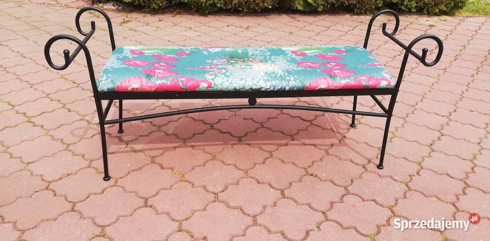 Ławeczka metalowa ławka podnóżek pufa dostawka mazowieckie Garwolin
