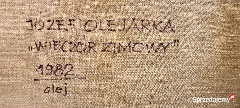 Wieczór zimowy 1982 Józef Olejarka olej na