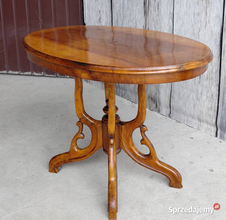 Stolik w typie Ludwika Filipa blat owalny ANTYK Byczyna