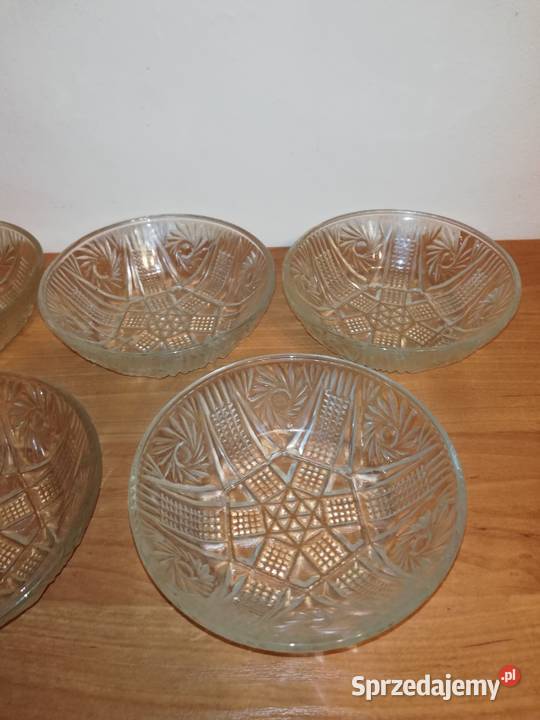 Salaterki PRL Rozety Szkło Ząbkowice lata 70te Warszawa