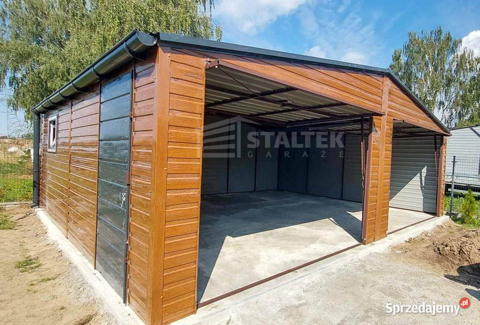Garaż Blaszany 8x5 2x Brama Uchylna Okno Drzwi Malbork sprzedam