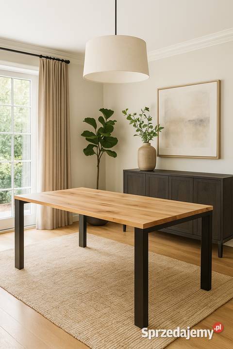 Stół Dębowy LOFT 100 Lite Drewno Różne Wymiary 77cm Kraków sprzedam