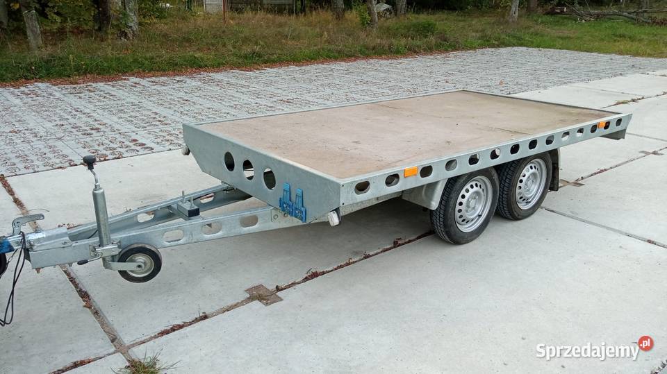 Przyczepka lekka 750 dwuosiowa platforma towarowe Giżycko