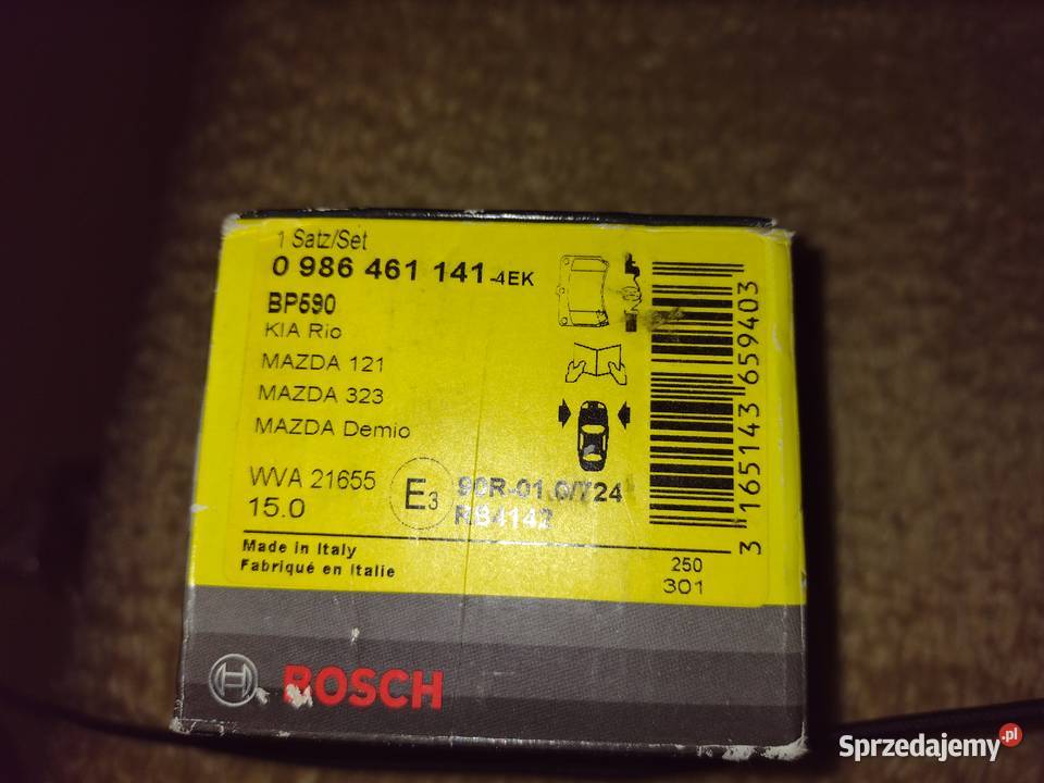 SPRZEDAM KLOCKI MAZDA 323F BA PRZÓD BOSCH sprzedam
