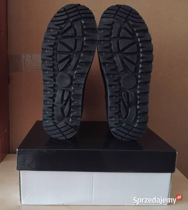 Buty damskie śniegowce zamszowe EV503 czarny Pruszków