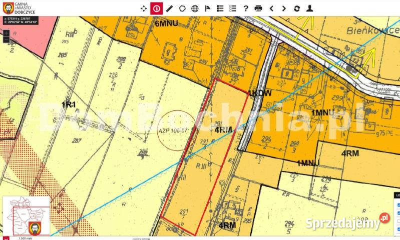 sprzedaży gruntu Bieńkowice 3000m2