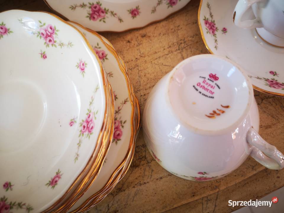 Filiżanka z talerzykiem deserowym Royal Osborne Gdańsk